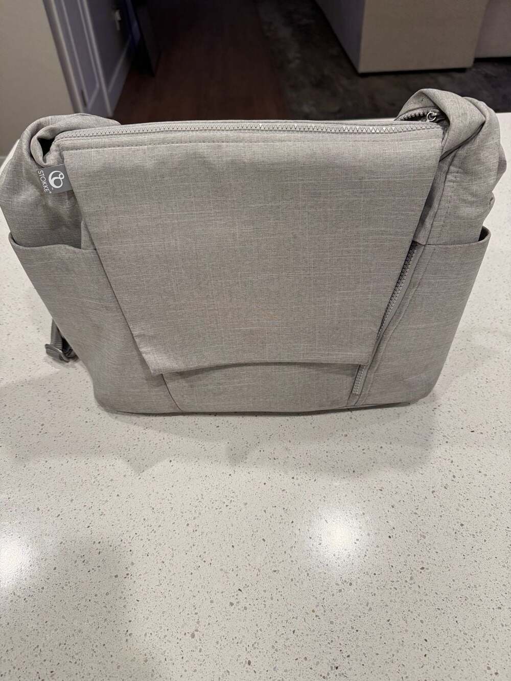 Stokke Changing Bag Grey Melange Diaper Backpack